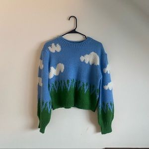 Cloud Sweater with Puff Sleeves